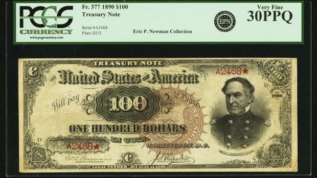 The Newman “Watermelon” $100 went for $199,750.