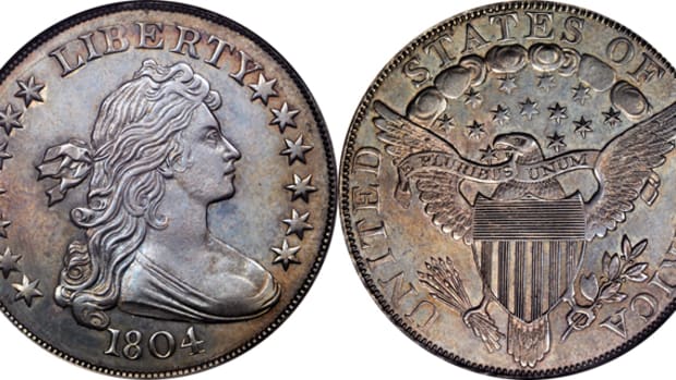 The D. Brent Pogue Collection 1804 silver dollar.