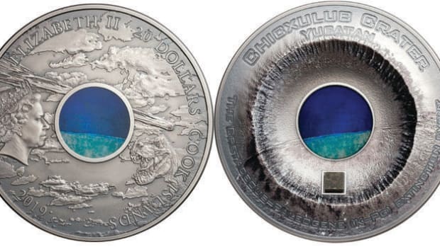 The new 2019 Chicxulub Crater Coin by NumisCollect. Images courtesy of NumisCollect