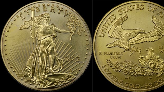 This fake of the popular gold American Eagle is easy to spot. PNG warns coin buyers to be on their guard.
