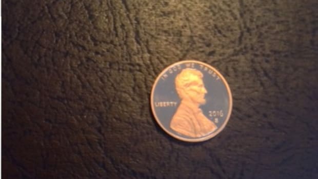 An image of the 2016-S proof Lincoln cent that was found at a bank in