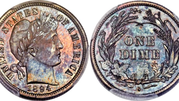 The finest known 1894-S Barber dime will be featured in the Florida United Numismatists auction.