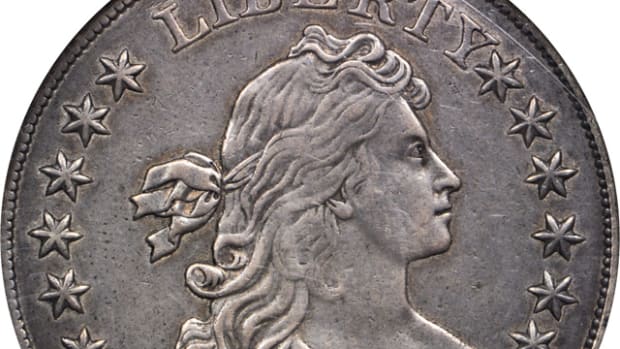 Obverse of the 1804 Class III silver dollar that was sold at the auction for