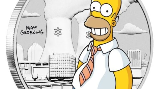 New Homer Simpson coin from the Perth Mint. THE SIMPSONS TM & © Twentieth Century Fox Film Corporation. All Rights Reserved.