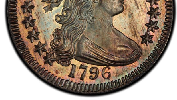 This 1796 Draped Bust quarter was sold for $1,527,500.