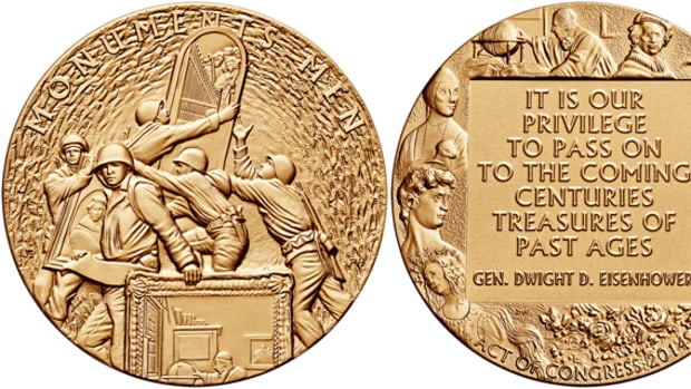 A Congressional Gold Medal was given Oct. 22 to the Monuments Men Foundation.
