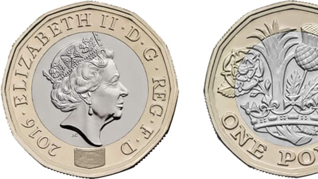 England's new one pound coin features advance anti-counterfeiting elements.