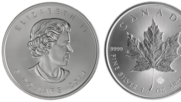 The 2014 Canadian silver Maple Leaf is the first issue with the new "DNA" anti-counterfeiting technology.