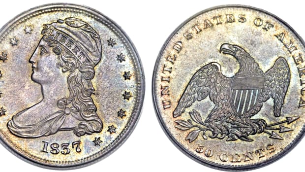 The 1837 half dollar. Images courtesy of Heritage Auctions