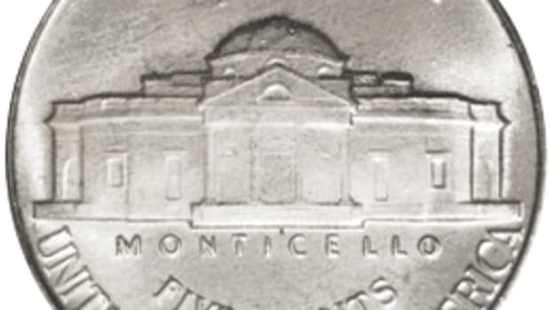 Why does a large mintmark appear above the dome on Monticello on the war nickels of 1942 to 1945?