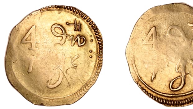 Theo Bullmore’s extremely rare and historically important gold Irish pistole that will be the top attraction in Dix Noonan Webb’s three day world coin sale in September. Image courtesy Dix Noonan Webb.