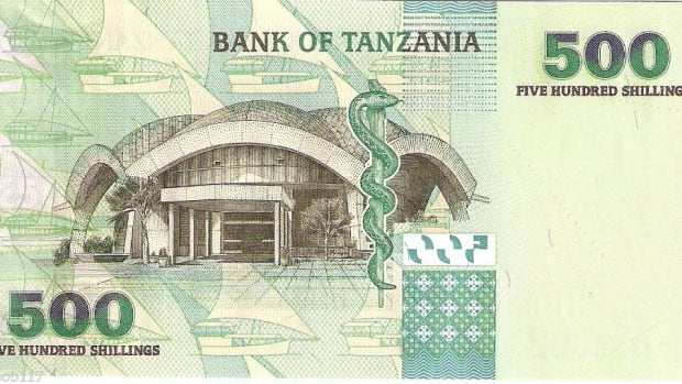 Reverse of the current 500 shillingi bank note.