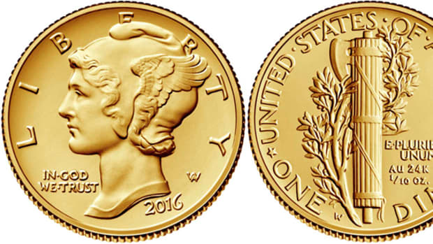 The 2016-W gold Centennial Mercury dime proves the classics never die.