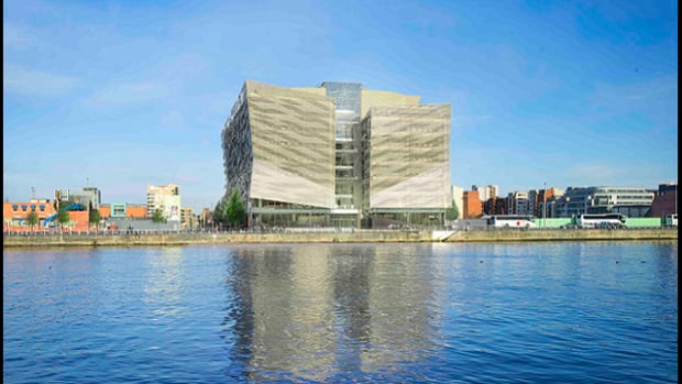 The Central Bank of Ireland will install 15 cashless kiosks in its new headquarters, pictured here. (Image courtesy of the Central Bank of Ireland)