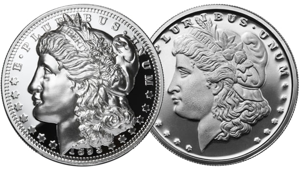 Shown side by side, note how the detail stands out on the American Legacy coin (left) with the extra deep relief compared to standard relief coins (right).