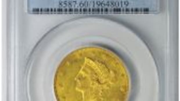 1842-O gold eagle coin