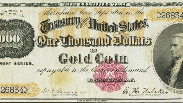 1882 Gold Certificate f