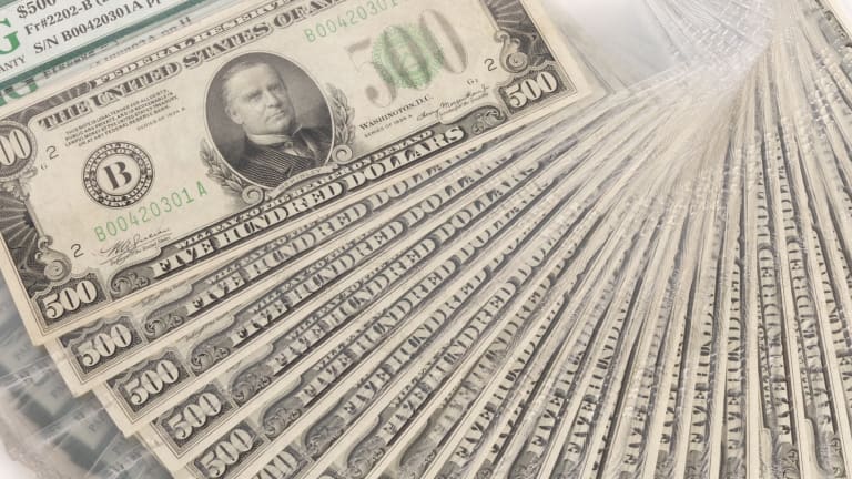 100-Note Pack of Series 1934A $500 Notes: Oldest-Surviving Intact Pack of U.S. Bank Notes