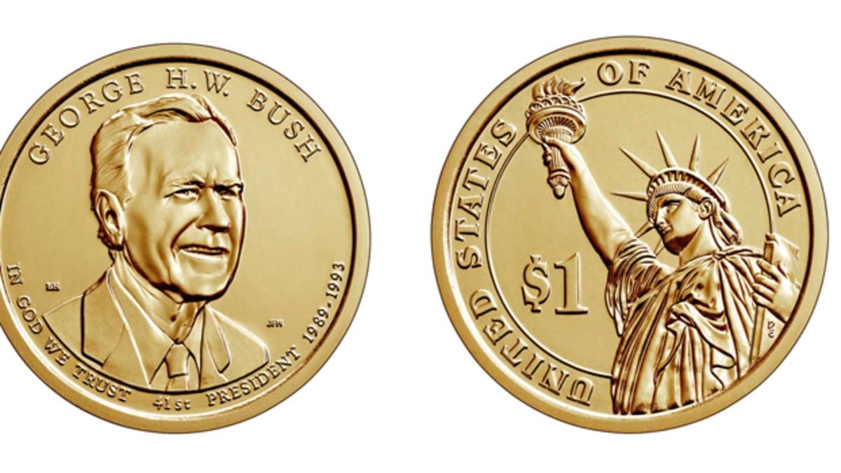 1989-1993 GEORGE HW BUSH President JFK Kennedy Half Dollar Colorized US Coin