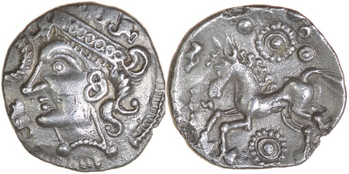 Bury Diadem silver unit, c.55-50 B.C.,&nbsp;ABC−, found Sedgeford, Norfolk, £5,500.