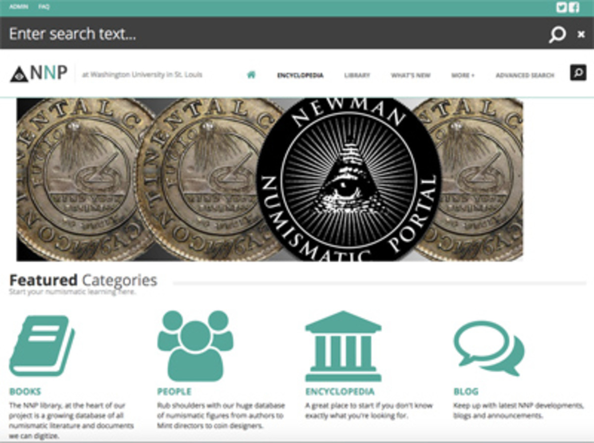  One of the author's recent online discoveries was the Newman Numismatic Portal.