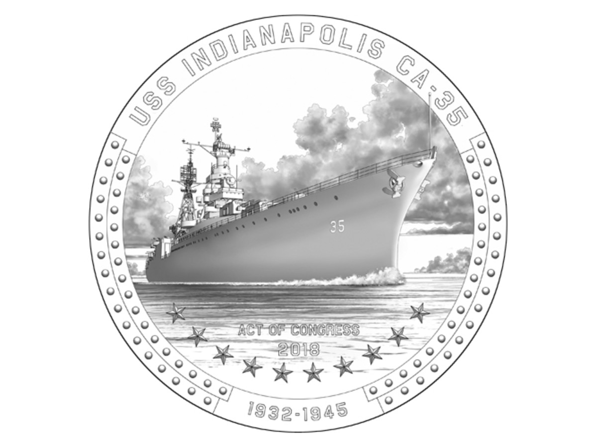 IND-O-07 - USS Indianapolis Congressional Gold Medal - Obverse