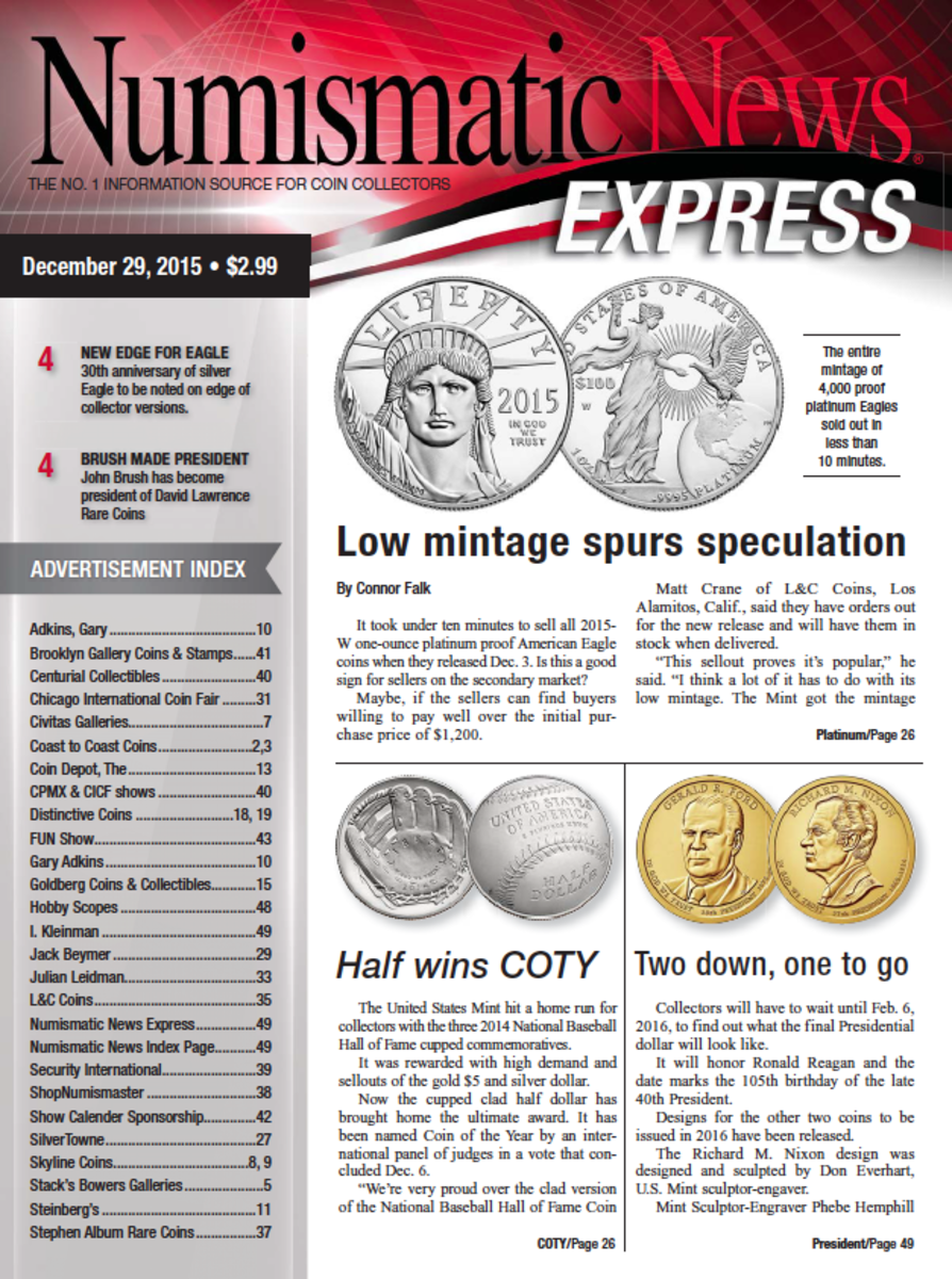 Check out the latest issue of Numismatic News Express here!