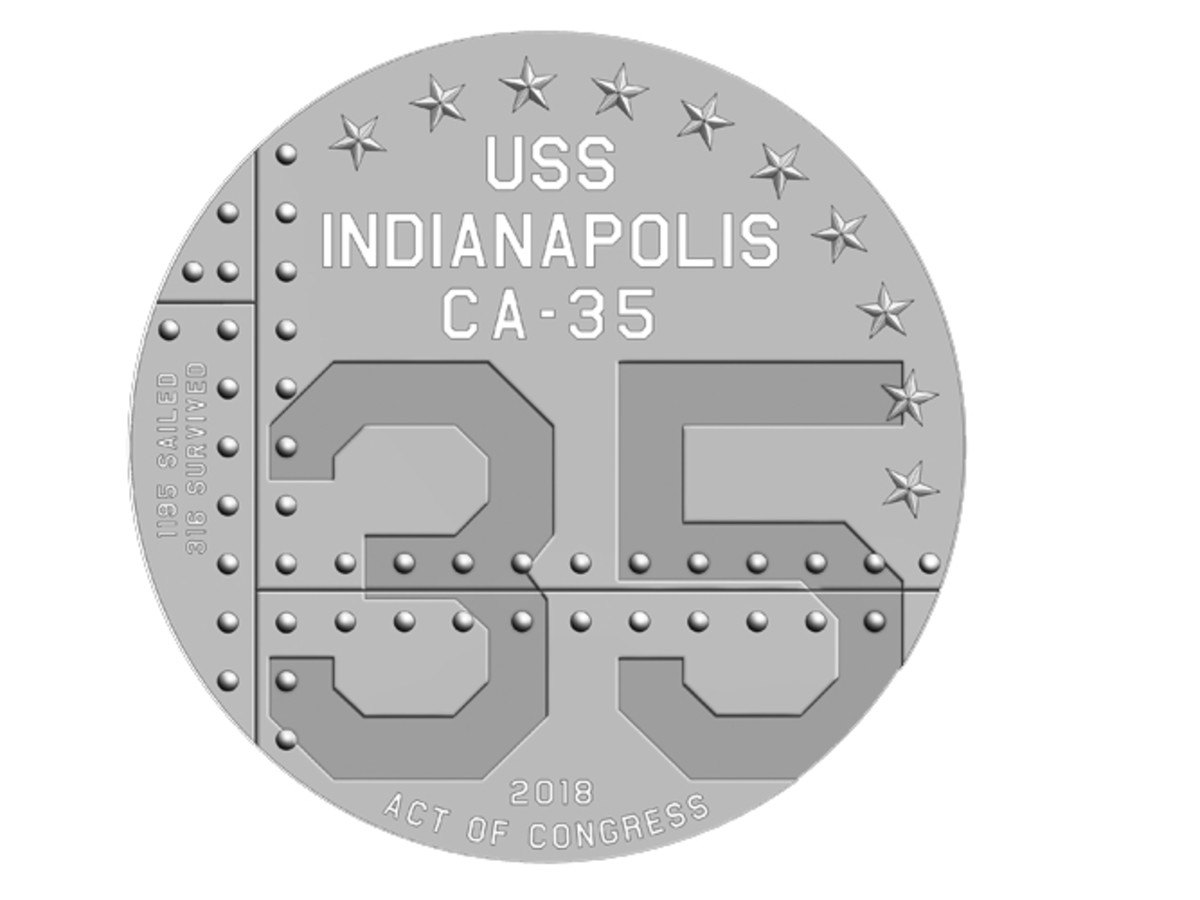 IND-O-09 - USS Indianapolis Congressional Gold Medal - Obverse