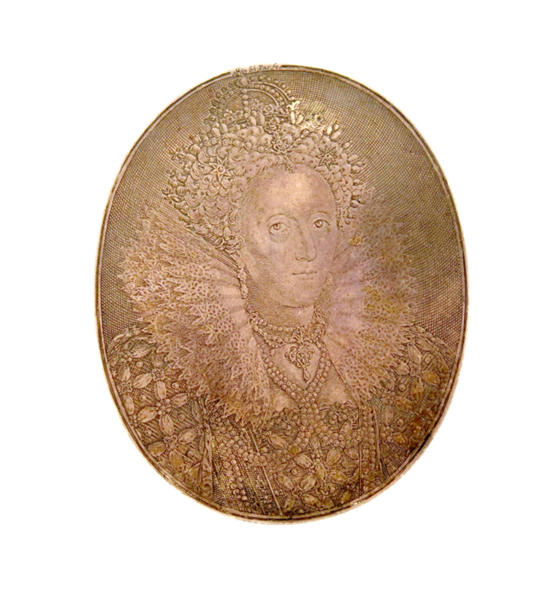 Oval silver portrait medal by Simon de Passe of Elizabeth I c. 1616, after the miniature by Isaac Oliver; 61 x 49.5 mm and signed “Si: Pas: fe”. Along with the royal shield on the reverse is the epigram: QVI LEO DE IVDA EST ET FLOS DE IESSE LEONES  / TEGAT ET FLORES ELIZABETHA TVOS [May Juda’s lyon and the root of Jesse / Protect thy lyons and thy flowers, Sweet Bess]. It carries an estimate of £8,000-£12,000.