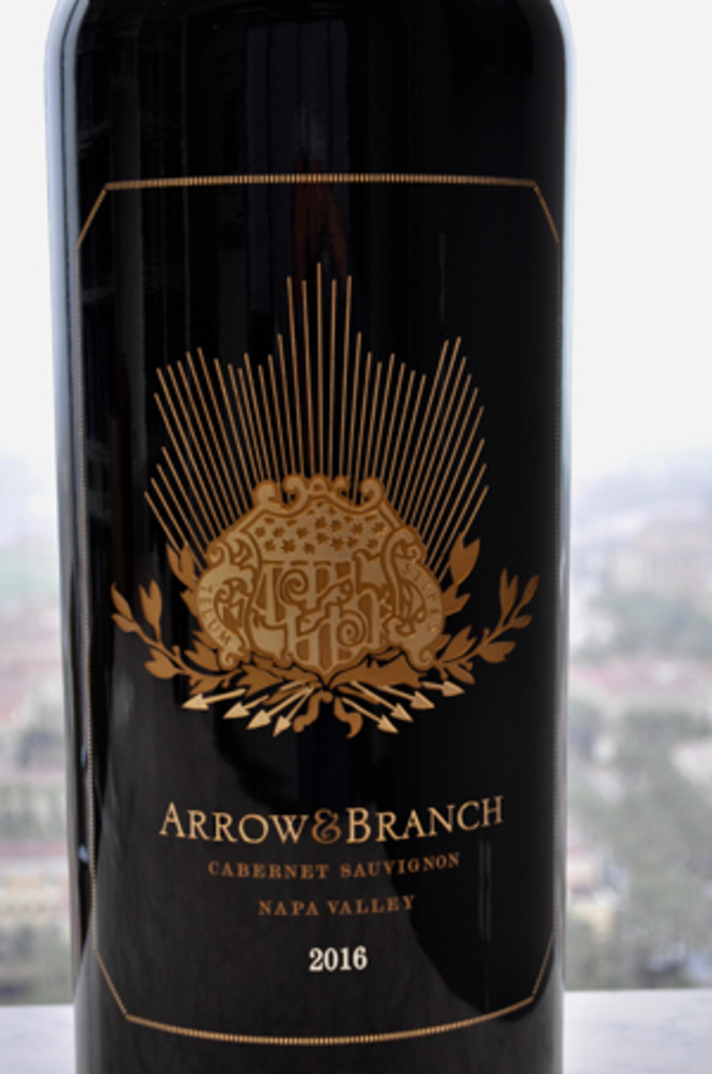  This mega-size bottle of wine was created by Arrow&Branch Estate Vineyard, whose name was inspired by the design of the fabled 1787 Brasher Doubloon.