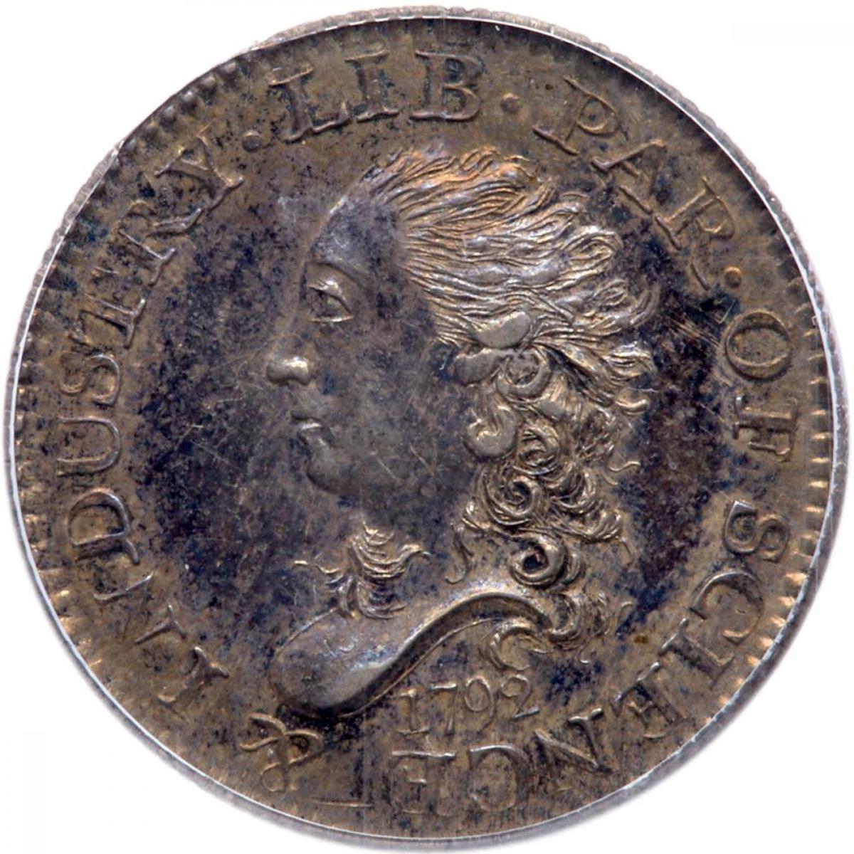 This history of the production of the 1792 half disme is one of the most important events in the birth of our nation’s coinage.  (Image courtesy of Ira & Larry Goldberg Auctioneers)