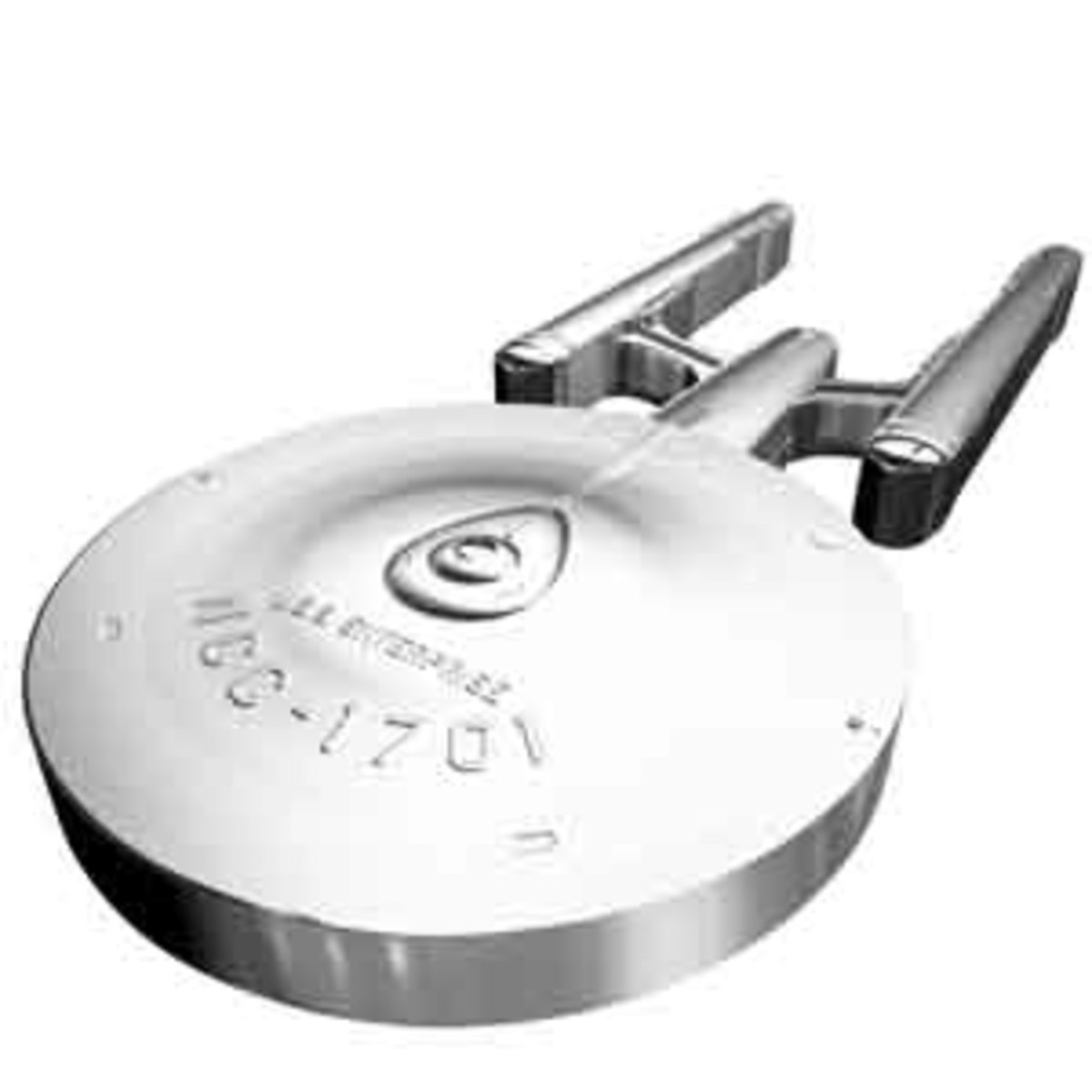  “Starship Enterprise” is the latest Canadian $100 struck by the Royal Canadian Mint from a single 10-ounce piece of .999 fine silver. (Image courtesy Royal Canadian Mint)
