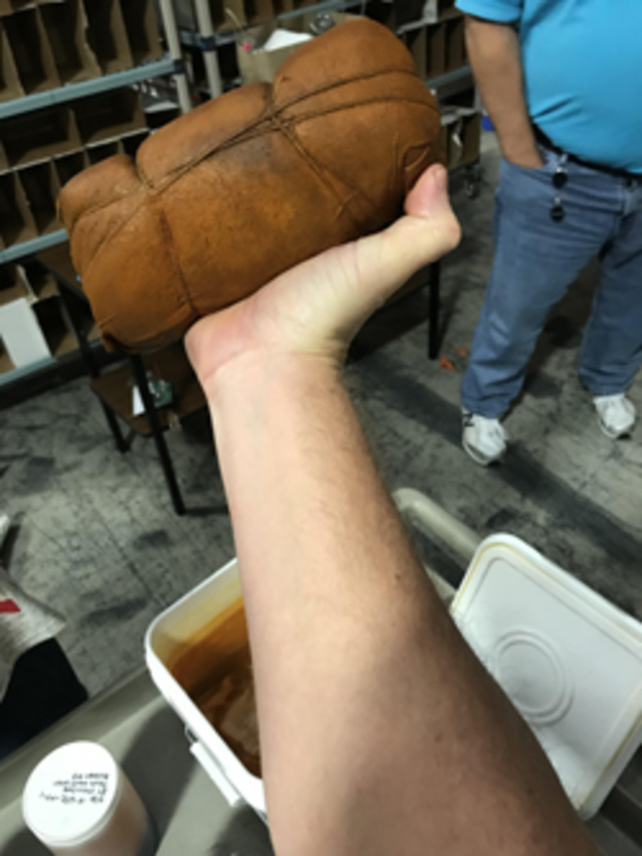  This large, hand-sewn sack (“poke”) of gold dust was found in a saddlebag in an S.S. Central America safe in 2014. (Photo courtesy of California Gold Marketing Group)