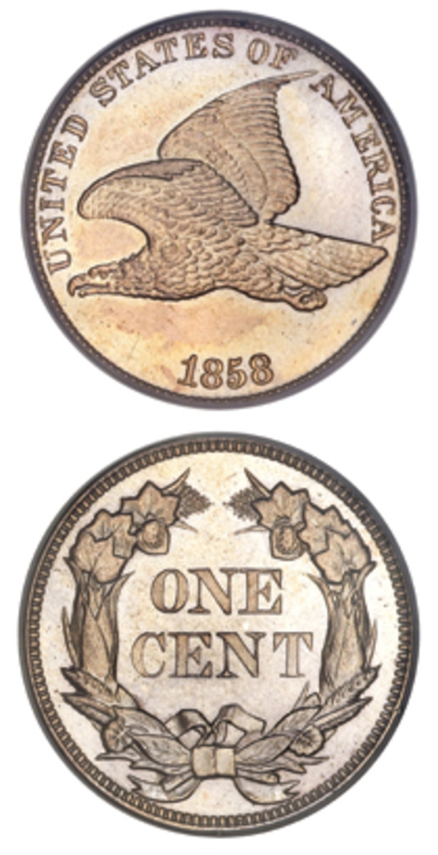  The 1857 and 1858 Flying Eagle cents are common enough that every collector can afford one.