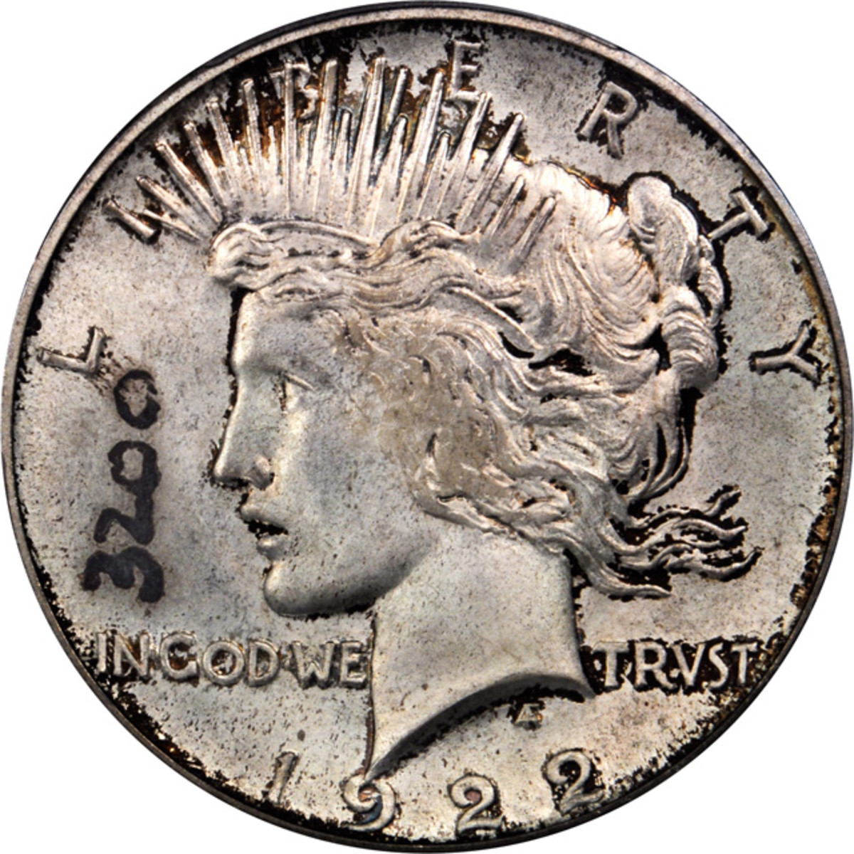 Lot 13168. 1922 Peace Silver Dollar. Modified High Relief Production Trial. Judd-2020. PCGS MS-65. Ex: Raymond T. Baker Estate.