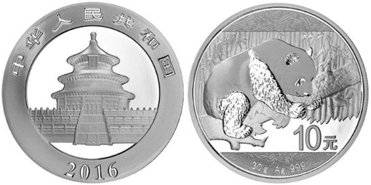 The 2016 Chinese silver Panda bullion coin will contain 30 grams of silver as opposed to its previous try ounce, or 31.1 grams, standard.