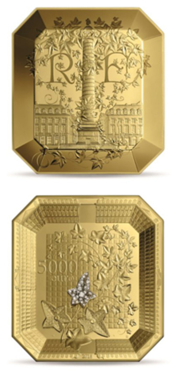  Monnaie de Paris, the French mint, and the jewelry company Boucheron are cooperating on very limited edition coins that double as jewelry.