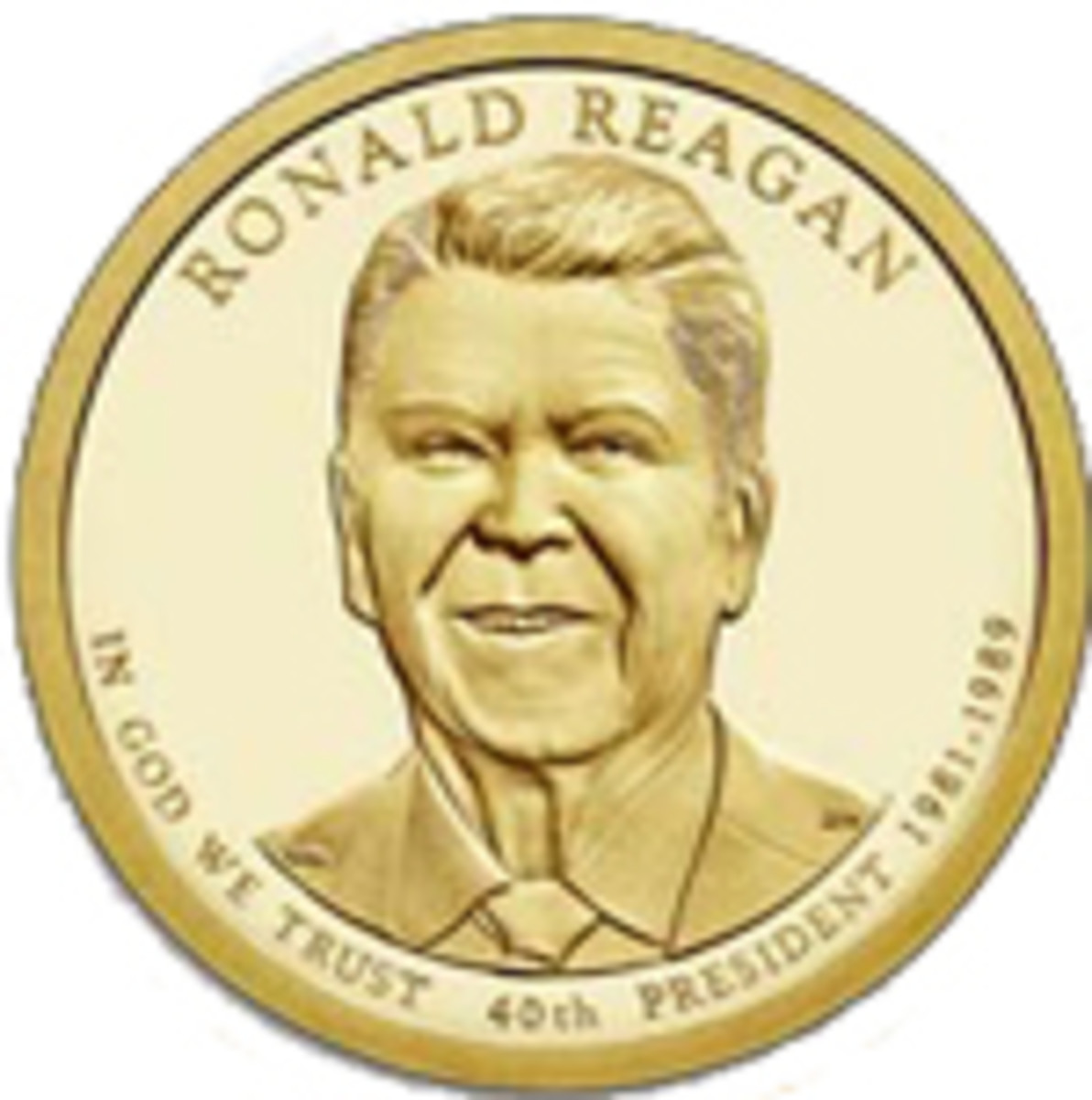 The Reagan Presidential dollar design.