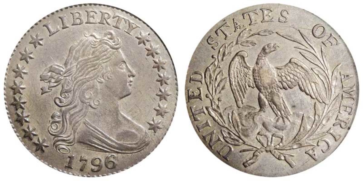 The 1796 dime. Images courtesy of Heritage Auctions