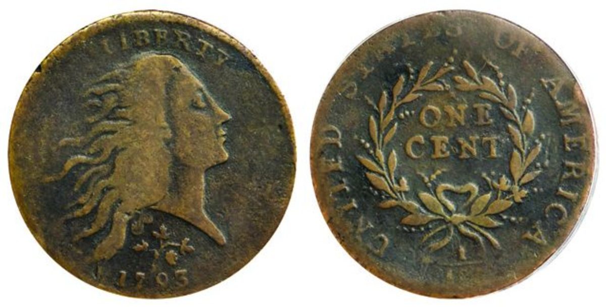 A 1793 Flowing Hair cent, finest of four known, will be a highlight of Stack’s Bowers Galleries’ U.S. coin offerings during the firm’s Aug. 5-7 Las Vegas auction. (All images courtesy Stack’s Bowers Galleries.)