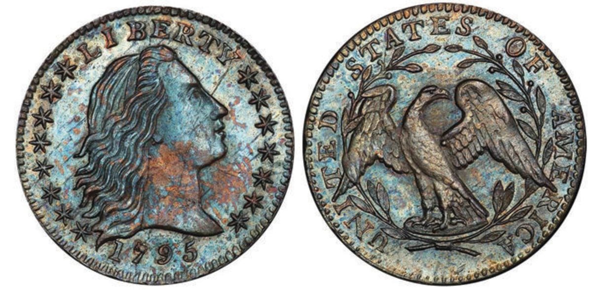 Lot 254 was one of two top-selling lots. It featured a 1795 Flowing Hair Liberty dime graded MS-66 by PCGS, certified by CAC. It realized a total of $79,312.50.