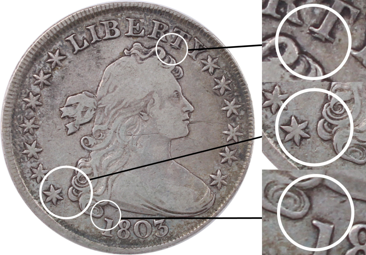 Diagnostics for the newly-discovered 1803 Large 3 Draped Bust silver dollar.