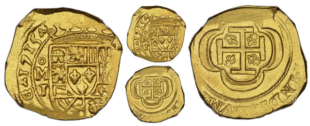 Lot 7, a 1715J cob 4 escudos, from the Pullin collection was also plated in Dr. Frank Sedwick’s Practical Book of Cobs.