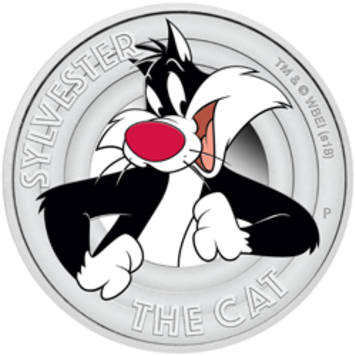  Sylvester J. Pussycat Sr. features on a Tuvaluan silver 50 cents, the fourth coin in Perth’s Looney Tunes series. [Image courtesy The Perth Mint: TM & © WBEI (s18)]