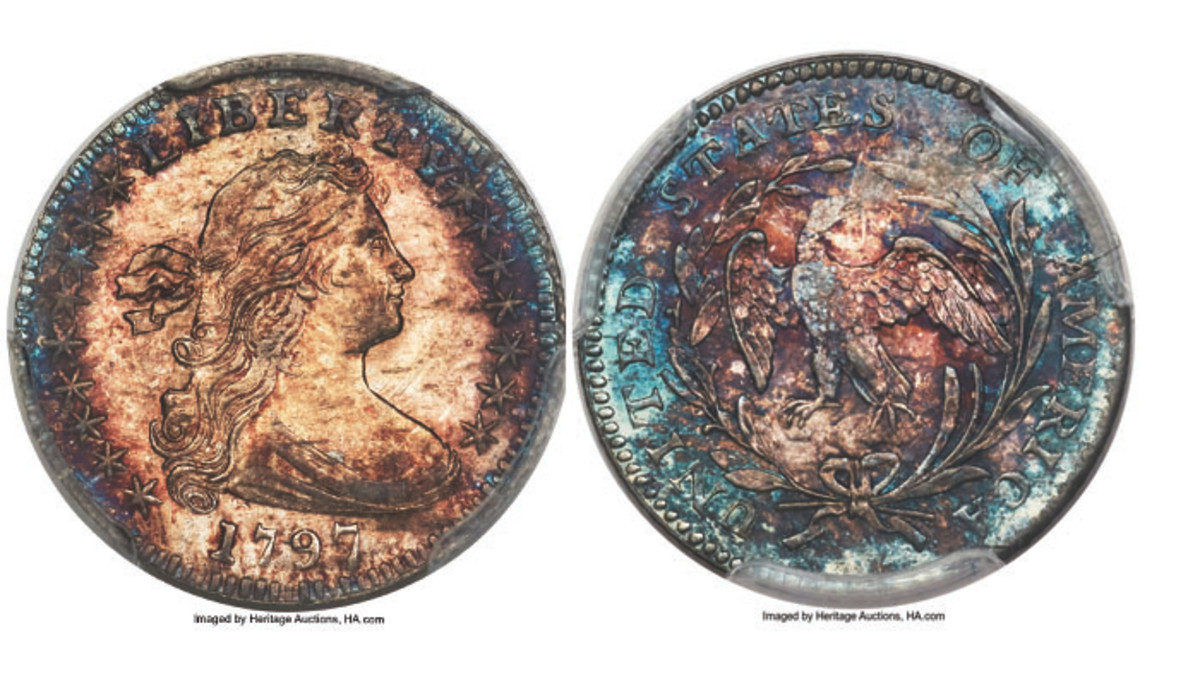 1797 16 Stars Half Dime.  (Image courtesy of Heritage Auctions)