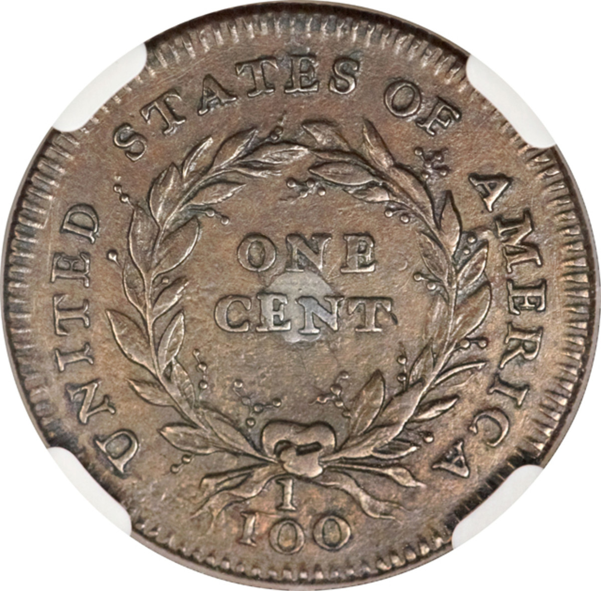 Reverse of the 1792 silver-center cent.