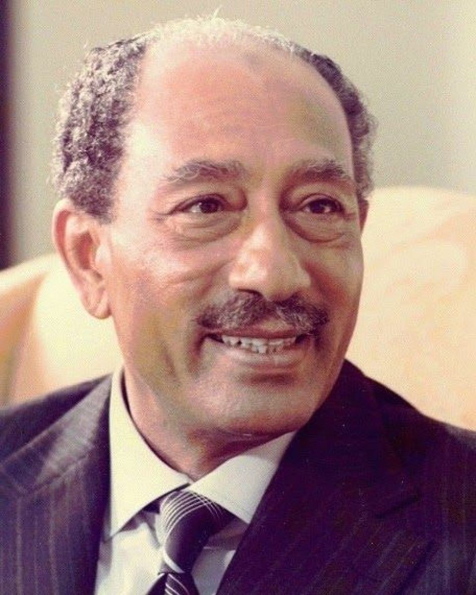 Anwar El Sadat. (Image transferred from ar.wikipedia to Commons. Original uploader: Prince UAE at Arabic Wikipedia. Ex. Wikimedia Commons)