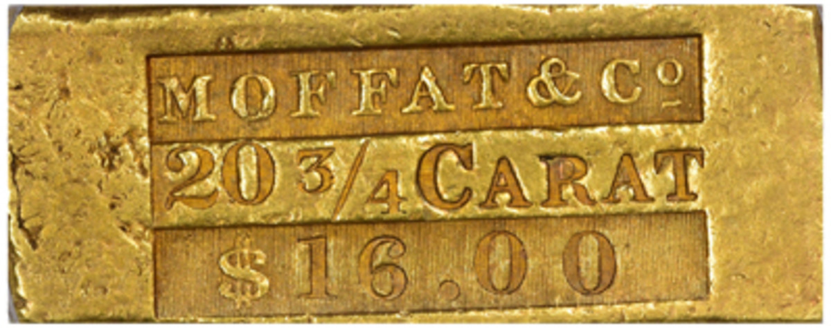  A Moffat & Co. gold bar sold for $240,875.