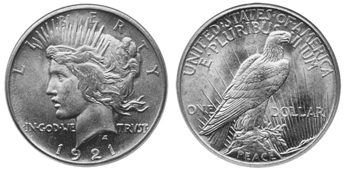 Denomination: One dollar Weight: 26.37 grams Diameter: 38.1 mm Composition: Silver Dates Minted: 1921 (high relief), 1922 to 1928, 1934 to 1935 (low relief) Designer: Anthony DeFrancisci
