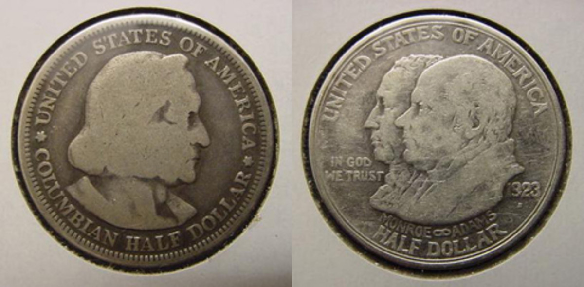 NN03, left, and NN04 right are classic commemorative half dollars. The Columbian half and the Monroe Doctrine half could have circulated or kept as pocket pieces in their turn.